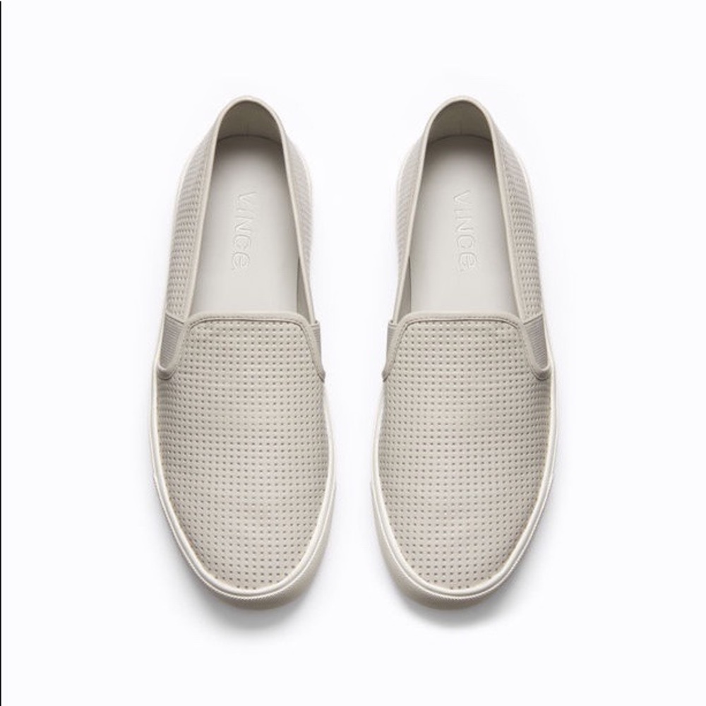 vince blair perforated leather slip ons